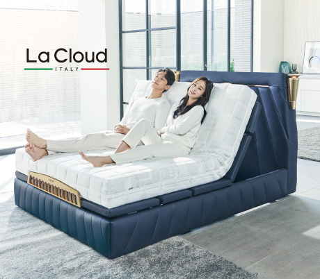 바디프랜드가 만든 이태리산 천연라텍스 침대 ‘라클라우드’가 수면공학을 적용한 전동침대 ‘파라오 모션케어’를 출시했다고 13일 밝혔다. (사진=바디프랜드)