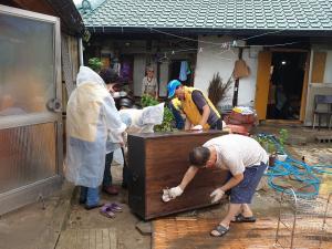 대한노인회 충남 금산군지회 봉사클럽, 수해지역 복구 작업 참여