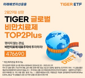 ‘비만치료제TOP2Plus ETF’ 신규 상장한 미래에셋자산운용