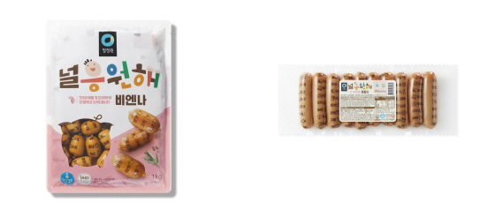 대상 청정원이 학교 급식 납품용 육가공 신제품 ‘널 응원해’ 소시지 2종을 출시했다.(사진=대상)