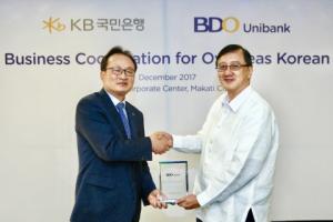 KB국민은행, 필리핀 최대 은행 BDO 유니뱅크와 업무협약