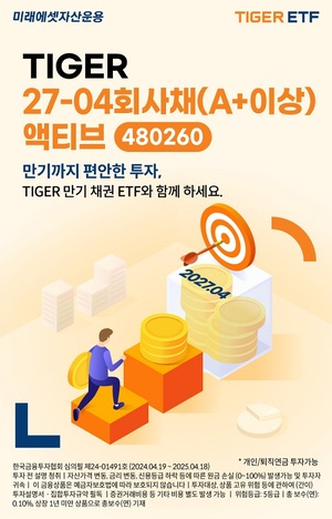 미래에셋자산운용, ‘TIGER 27-04회사채 액티브’ 신규 상장